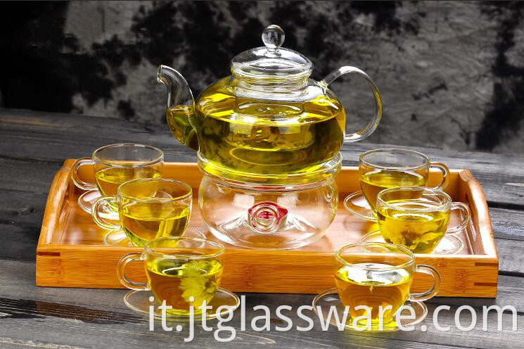 handmade glass tea set